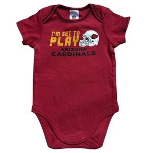Gerber NFL Team apparel Kids Onesie - Red Arizona Cardinals Design Baby 0-3 M